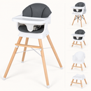 Baby Direct Convertible Wooden High Chair and Booster — Grey, gallery image 3