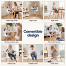 Baby Direct Convertible Wooden High Chair and Booster — Grey, gallery image 7