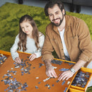 Wooden Jigsaw Puzzle Board with Four Drawers – Natural