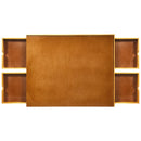 Wooden Jigsaw Puzzle Board with Four Drawers – Natural