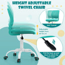 Adjustable mid back children study chair in green, featuring height adjustment and 360° swivel for versatile use.