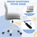 Height adjustable ergonomic children study chair in grey with breathable mesh back and comfortable sponge cushion.