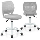 Ergonomic grey children's study chair with adjustable height, breathable mesh back, and durable 5-claw base for comfort.
