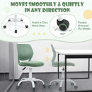 Light green ergonomic children study chair with adjustable height and breathable mesh back for comfortable sitting.