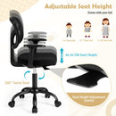 Children's study chair with adjustable height, lumbar support, and 360° swivel for comfort and ergonomic posture.