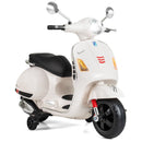 Baby Direct Licensed VESPA 12V Kids Electric Motorcycle with Dual Motors in White