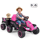 Baby Direct Ride on Tractor with Detachable Trailer 24V Kids Electric Vehicle with Parent Remote in Pink