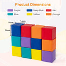 12-Piece Soft Foam Building Blocks Set – Multicolour