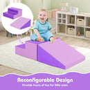 2-Piece Foam Step and Slide Playset – Purple – Purple