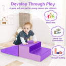 2-Piece Foam Step and Slide Playset – Purple – Purple