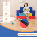 Colorful 4-in-1 multi-functional sofa set with durable PU surface, perfect for kids' play and easy to clean.