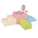 4-Piece Foam Tunnel Climbing Set – Pink