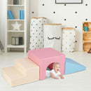 4-Piece Foam Tunnel Climbing Set – Pink