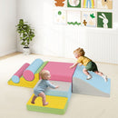 7-Piece Foam Building Blocks and Climbing Set – Pink