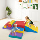 7-Piece Foam Building Blocks and Climbing Set – Red