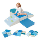 6-Piece Foam Climbing Set with Climbing Holds – Blue