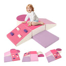6-Piece Foam Climbing Set with Climbing Holds – Pink