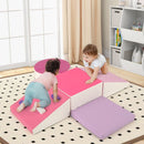 6-Piece Foam Climbing Set with Climbing Holds – Pink