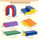 10-Piece Foam Climbing Set with Arches and Mats – Multicolour