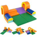10-Piece Foam Climbing Set with Arches and Mats – Orange