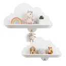 2 Pieces Floating Cloud Shelves, Wall Mounted Storage Display Rack product image 1