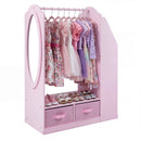 Kids Clothing Rack with Mirror, Dress Up Storage Cabinet product image 1