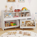 Kids Toy Storage Box, Children Wooden Bookcase with 2 Movable Drawers product image 1