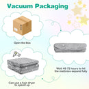 Foldable grey floor mattress with washable flannel cover, featuring glow-in-the-dark stars, ideal for kids' naptime.