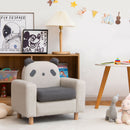 Kids sofa chair with panda design, thick cushion, and beech legs, perfect for playrooms and cozy reading spaces.