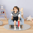 Blue Kids Rocking Chair with Wood Legs & Anti-tipping Design