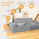 Kids modular convertible foam folding sofa set with cushions, designed for creativity and safe play, perfect for.