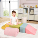 6-Piece Chenille Foam Climbing Blocks Set – Macaron