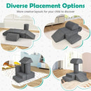 6-Piece Chenille Foam Climbing Blocks Set – Grey