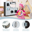 Grey Play Kitchen with Refrigerator and Sound Knobs – Grey