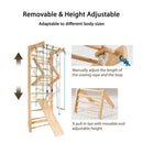 2.2m Wooden Wall Bars with Rings, Swing and Slide – product view