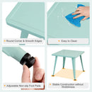 Kids Table and Chairs Set, Table and 2 Chairs for Children w/Adjustable Non-slip Foot Pads