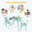 Kids Table and Chairs Set, Table and 2 Chairs for Children w/Adjustable Non-slip Foot Pads