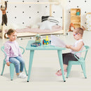 Kids Table and Chairs Set, Table and 2 Chairs for Children w/Adjustable Non-slip Foot Pads