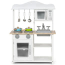 Compact White Play Kitchen with Cookware – White