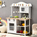 Compact White Play Kitchen with Cookware – White
