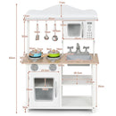 Compact White Play Kitchen with Cookware – White