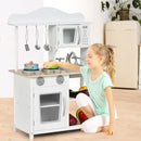 Compact White Play Kitchen with Cookware – White