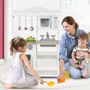 Compact White Play Kitchen with Cookware – White