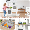 Compact White Play Kitchen with Cookware – White