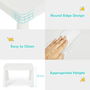 Kids table set with round edge design and easy-to-clean surface, perfect for reading and drawing activities.