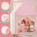 Wooden-Frame Kids Playhouse Tent with Mat – HW67015PI