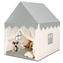 Wooden-Frame Kids Playhouse with Washable Mat – Beige