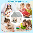 Wooden-Frame Kids Playhouse with Washable Mat – Beige