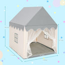 Wooden-Frame Kids Playhouse with Washable Mat – Beige