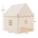 Wooden-Frame Kids Playhouse with Washable Mat – Brown